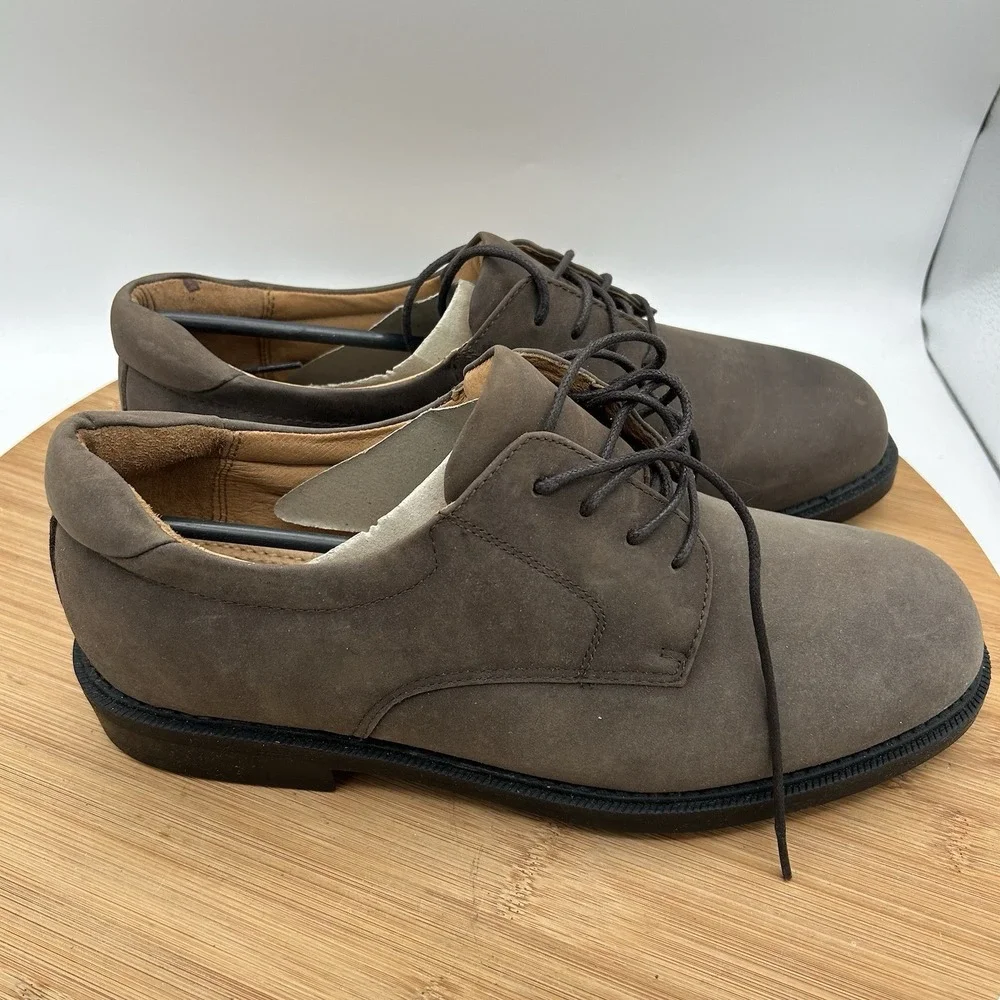 Bass Dark Brown oiled Leather‎ Oxford Casual Shoes 11 M Webster NWB
